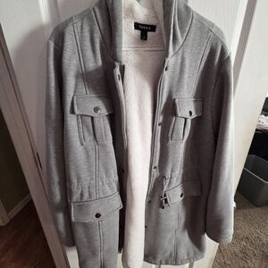 Torrid Grey Furry Jacket